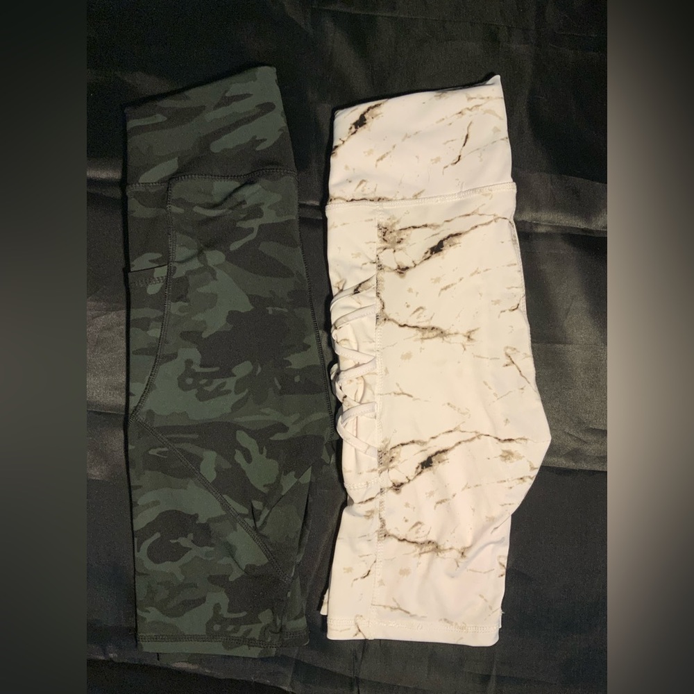 Camo & lightning pattern biker shorts✨